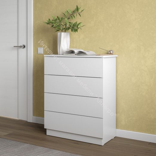 Комод КМ 1 (Серия 2) Белый текстурный