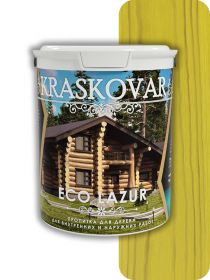 Пропитка для Дерева Kraskovar Eco Lazur Лимонно-Желтый 0,9л / Красковар