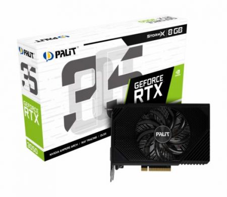 Видеокарта GeForce RTX 3050 8Gb Palit StormX NE63050018P1-1070F