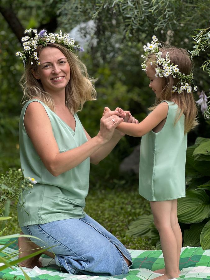 Топ из бамбука фисташка детский