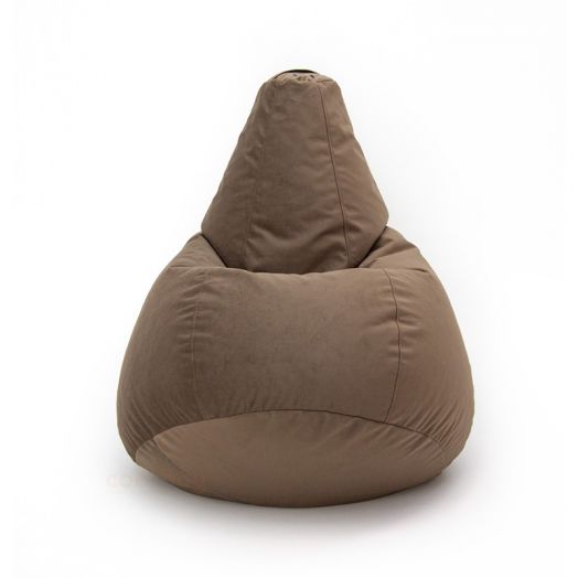 Кресло груша ВЕЛЮТТО из мебельного микровелюра (Шоколад)