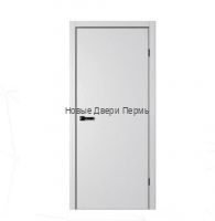 Дверь межкомнатная Fusion FN31 (полотно кромка ABS черная + врезка под замок + магнитный замок (цвет черный), цвет серебристый, эмалит (экошпон), глухая