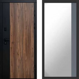 Входная дверь Termo-door ФЛЭШ Широкое Зеркало Фацет Грей Софт