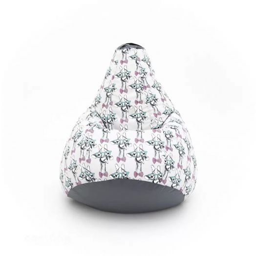 Кресло-мешок (груша) ЖИРАФ из велюра