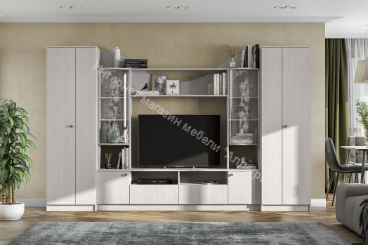 Гостиная МГС 8 исполнение 1 Ясень анкор светлый