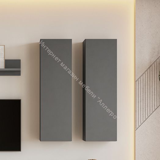 Шкаф навесной Денвер Графит Серый