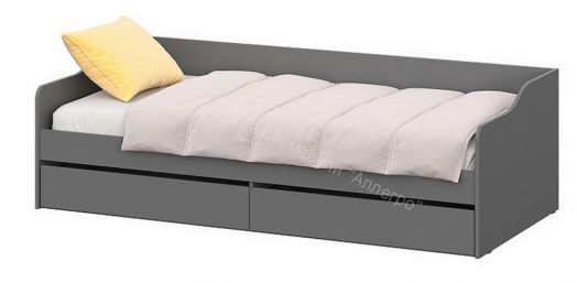 Кровать КР 2 (универсальная) Денвер Графит Серый