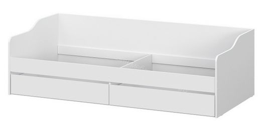 Кровать КР 2 (универсальная) Белый текстурный с настилом Лайт