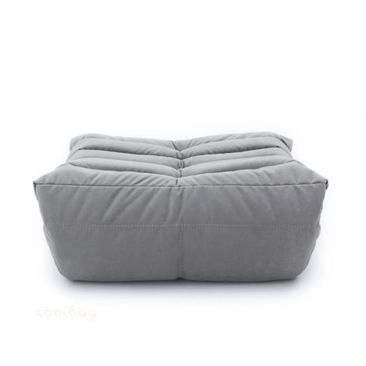 Бескаркасный пуф ФРАНЦУЗ  из микровелюра (Серый)