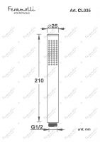 Ручной душ Feramolli CL035, хром схема 2