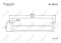 Держатель для полотенец Feramolli CL310, хром схема 2