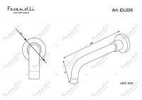 Настенный поворотный излив Feramolli CL026, хром схема 2