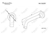 Настенный поворотный излив Feramolli GL021, золото схема 2
