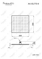 Верхний душ Feramolli CL772-8 (200мм.), хром схема 2
