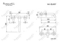 Смеситель для раковины встраиваемый Feramolli CL657, хром схема 2