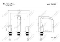 Смеситель на столешницу Feramolli CL693, хром схема 2