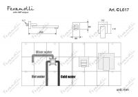 Смеситель для раковины встраиваемый Feramolli CL617, хром схема 2