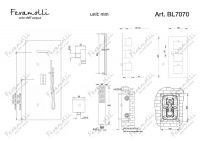 Душевая система с термостатом Feramolli BL7070, черный схема 2