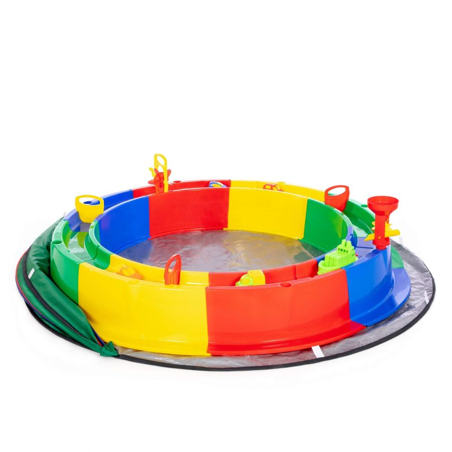 Песочница "Кольцо" Ø1360 мм с набором + Игровая палатка