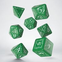 Набор кубиков Elvish Green & white Dice Set (7шт)