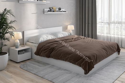 Кровать двойная универсальная (1,6х2,0) Токио Белый текстурный