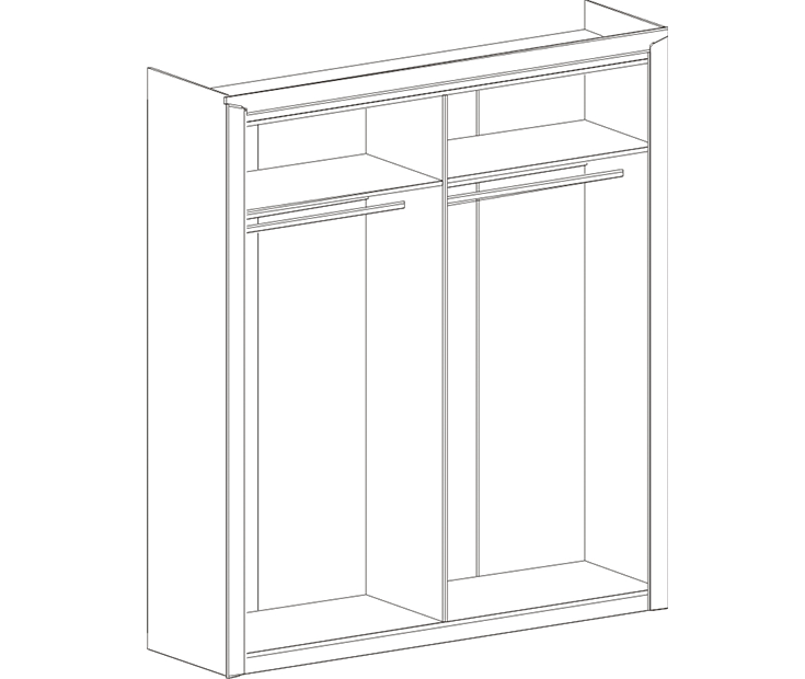 Соренто Шкаф 1,96м 4х створчатый