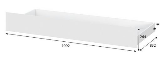 Кровать выкатная для одинарной Кровати Токио Белый текстурный