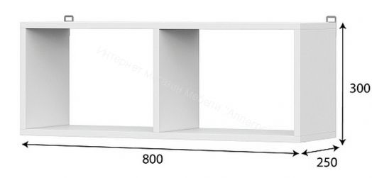 Книжная полка Токио Белый текстурный