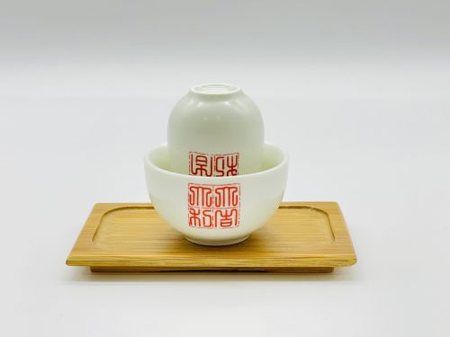 Чайная пара"Тыква"фарфор 35 мл