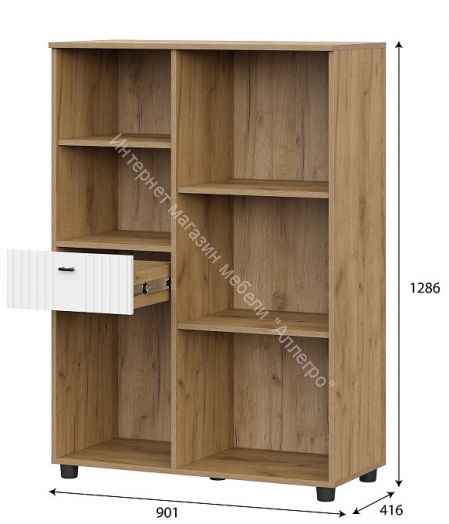 Тумба многофункциональная Милан Дуб Золотой/Олива Софт