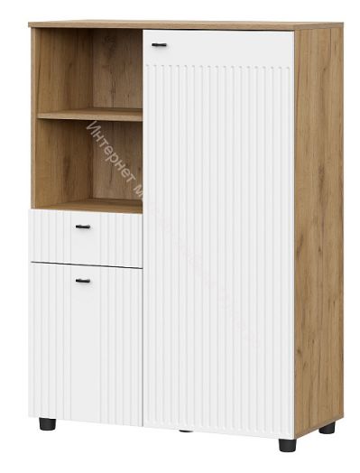 Тумба многофункциональная Милан Дуб Золотой/Олива Софт