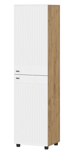 Пенал глухой Милан Дуб Золотой/Белый Матовый