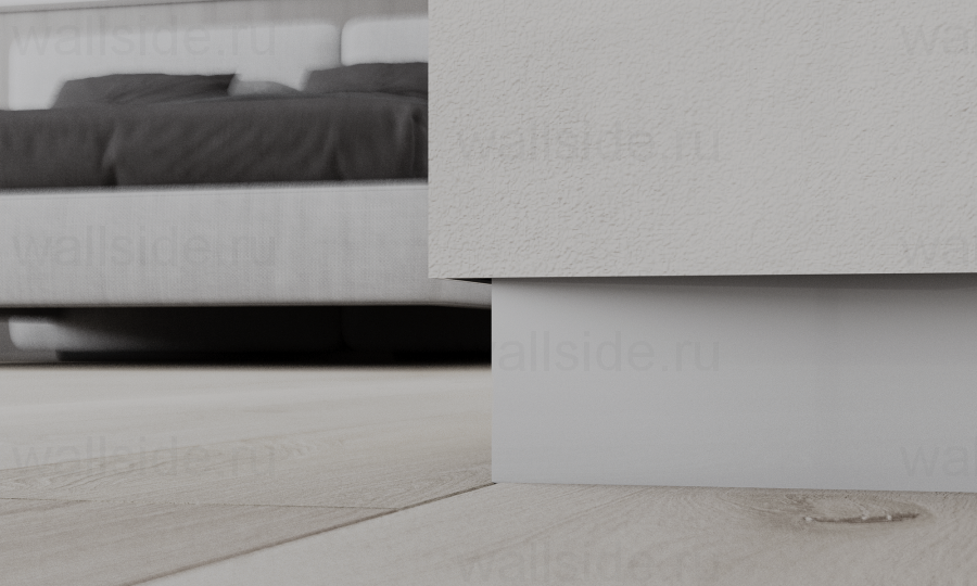 Скрытый плинтус Ликорн С-02.2.2 серебристый матовый