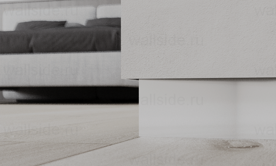 Скрытый плинтус Ликорн С-02.2.1 серебристый блестящий