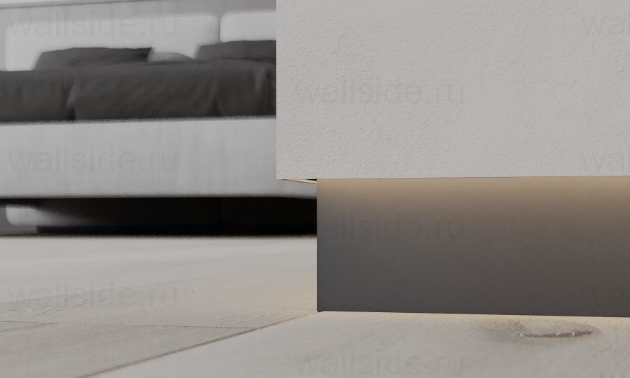 Скрытый плинтус Ликорн С-02.2.3 чёрный