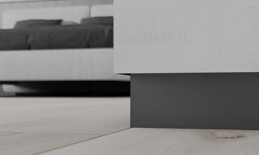 Скрытый плинтус Ликорн С-02.2.3 чёрный