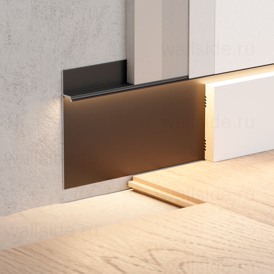 С-01.2.3 скрытый плинтус Ликорн чёрный