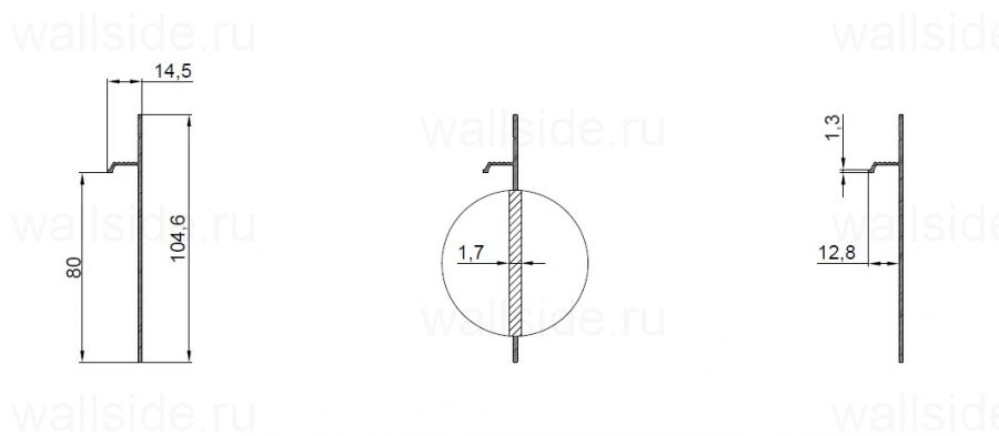 С-01.2.3 скрытый плинтус Ликорн чёрный