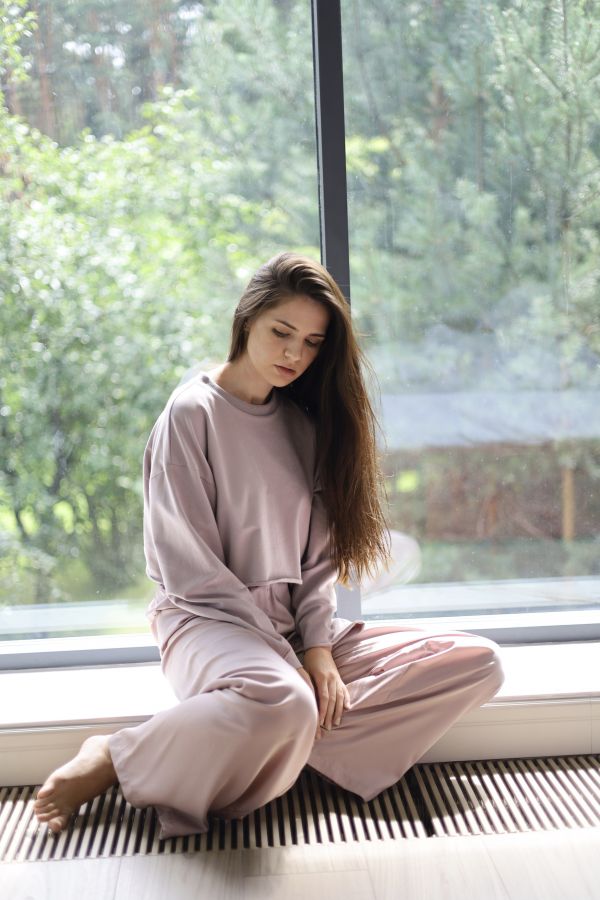 Кофта укороченная туман