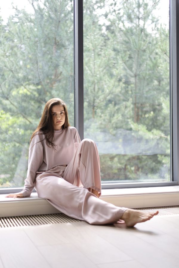 Кофта укороченная туман