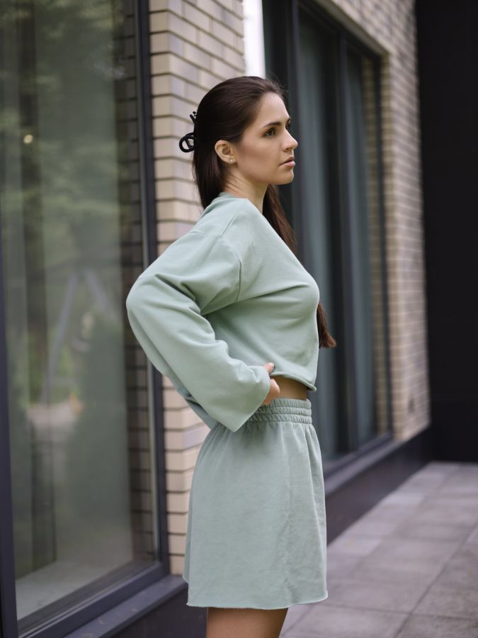 Кофта укороченная полынь