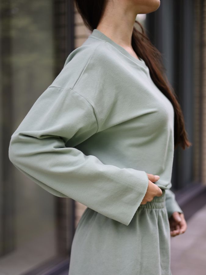 Кофта укороченная полынь