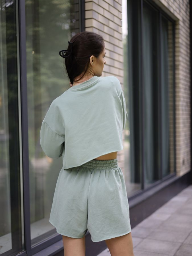 Кофта укороченная полынь