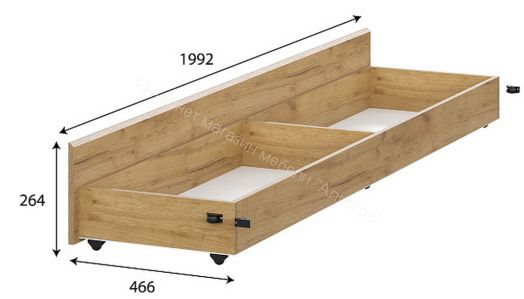 Ящик для кровати Милан Дуб Золотой