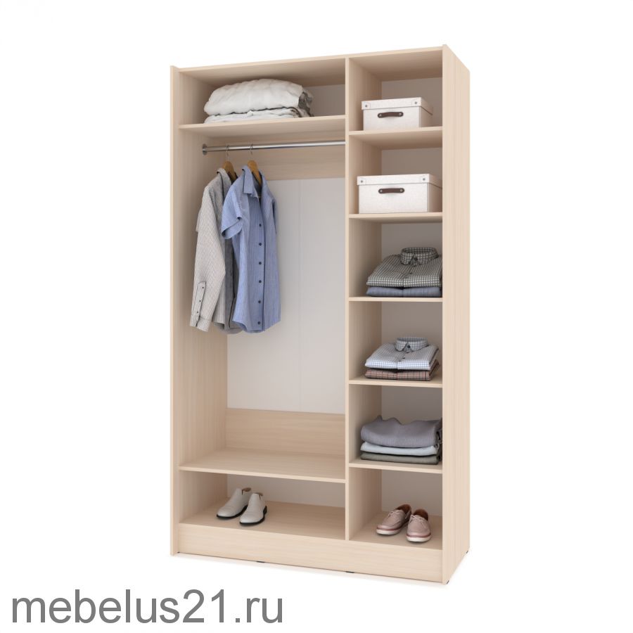 Шкаф купе с зеркалом Браун 130