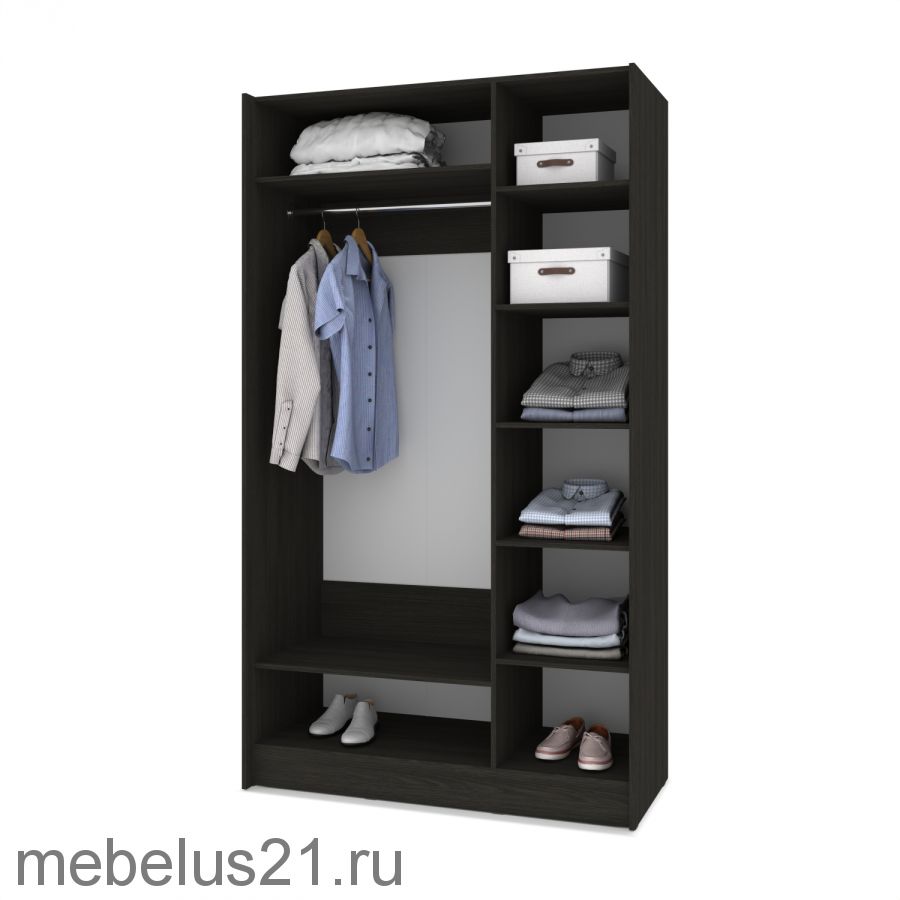 Шкаф купе с зеркалом Браун 140