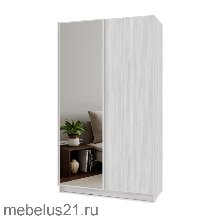 Шкаф купе с зеркалом Браун 150