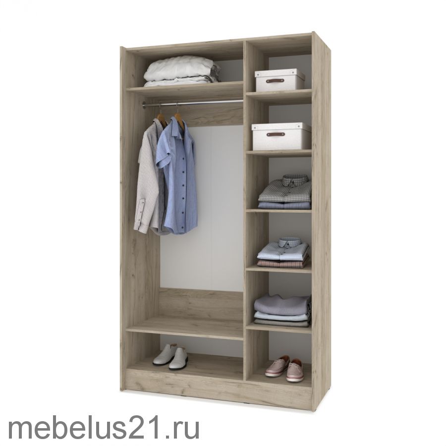 Шкаф купе с зеркалом Браун 150