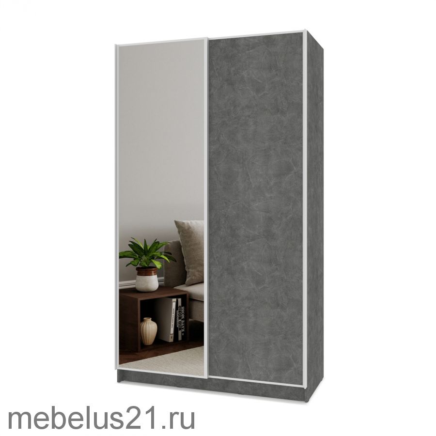 Шкаф купе с зеркалом Браун 150