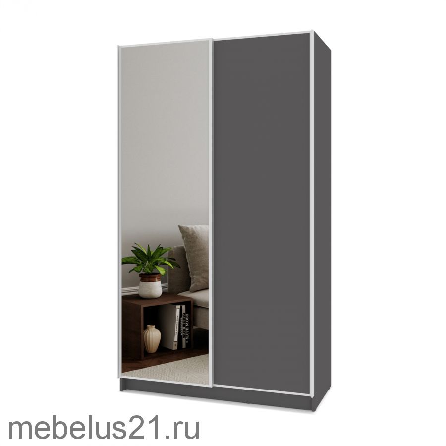 Шкаф купе с зеркалом Браун 150